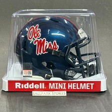 Mini Casco de Velocidad Mississippi Ole Miss Rebels Riddell Licencia NCAA ¡Nuevo!