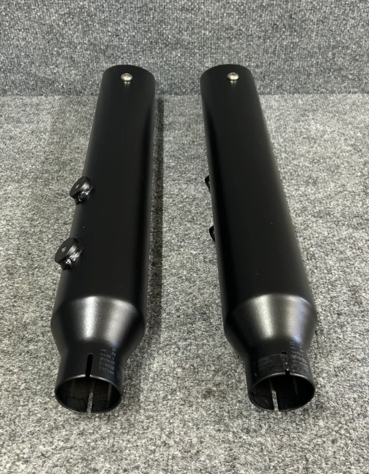 HARLEY SOFTAIL RUSH PERFORMANCE 2" BLACK SLASH DOWN MUFFLERS 27511-200 Foto 4 de 4