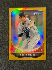 Nick Tropeano 2013 Bowman Chrome Mini Gold Refractor /50 Astros 
