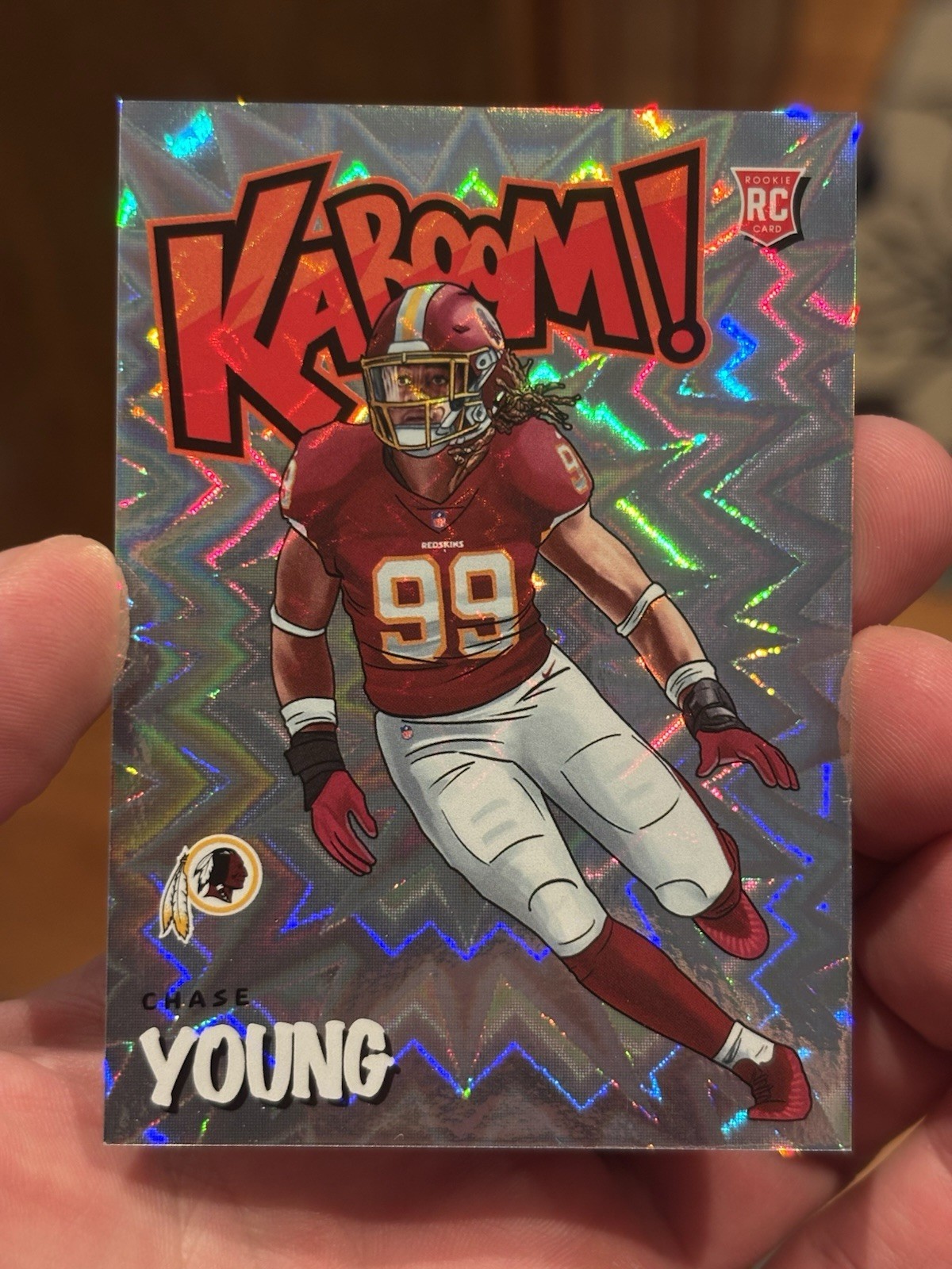 2020 Absolute - Chase Young Kaboom! #K-CY1 RC Rookie Case Hit Commanders