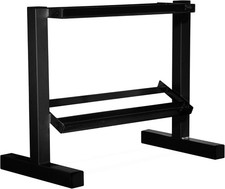 Cap Barbell Two Tier Dumbbell Rack 24-Inch, Black - 24 Inch
