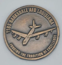 11BS Barksdale AFB Louisiana Military Challenge Coin - In Coin Case