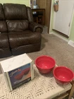 Fiesta Homer Laughlin China Co. 2 Pc. Prep Baking Bowl Set 1 & 2 Quart New W Box