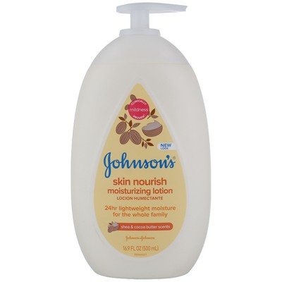 6 Pack Johnson's Skin Nourish Moisturizing Lotion, Cocoa Butter & Shea 19.2 oz