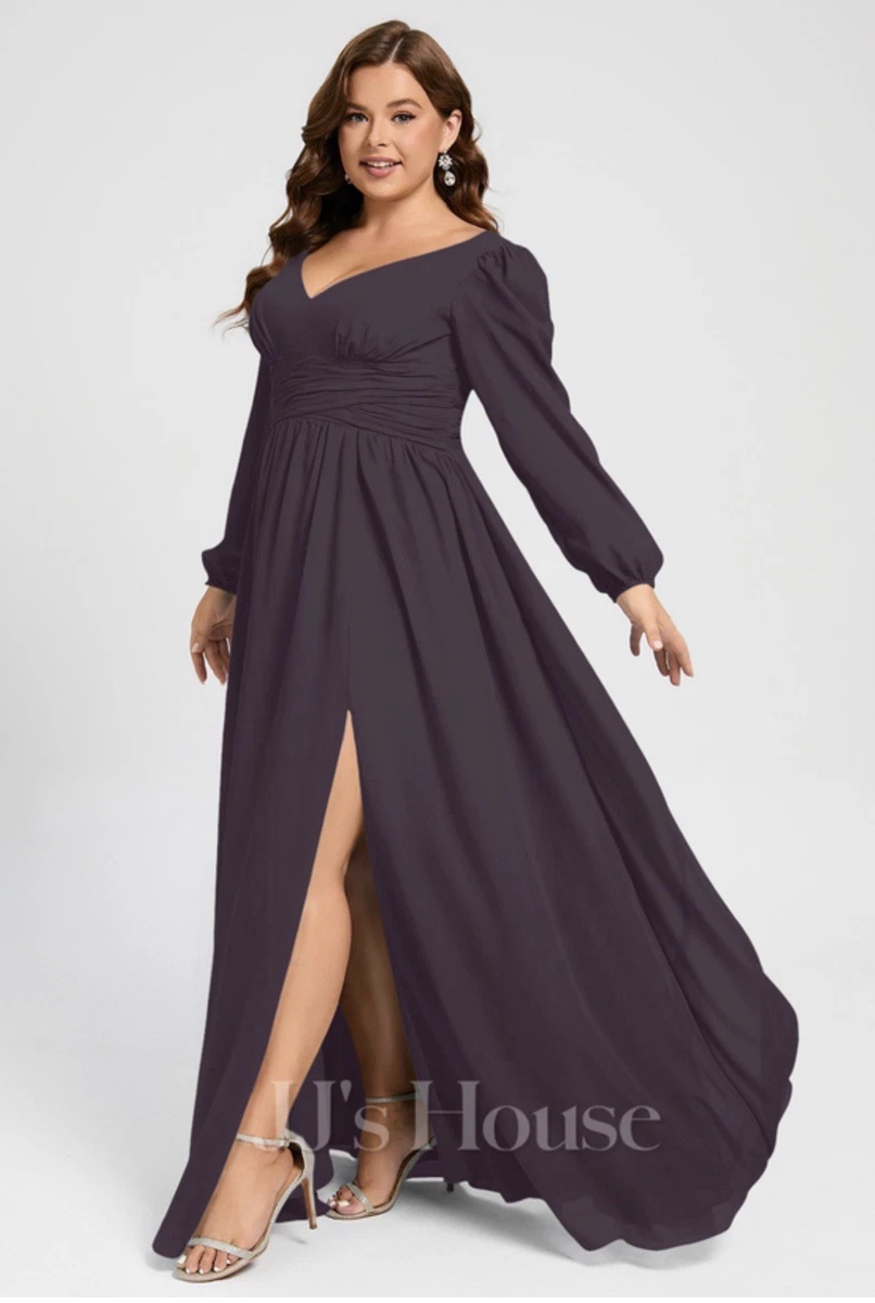 plus size dark purple bridesmaid dresses Strapless Plus Size Bridesmaid Dresses Long For Wedding Guests Sister Party Dress Chiffon Prom Dress