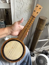 Antique Vintage Early Mid 1900 s Banjo Uke Birds Eye Maple