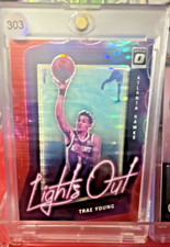 2020-21 Panini Donruss Optic - Lights Out Trae Young #4 Red Pulsar Prizm