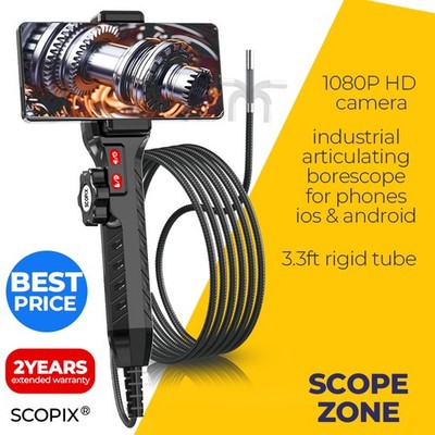 bestprice! Endoscope 2-Way 360° Inspection Camera Articulating Borescope Rigid