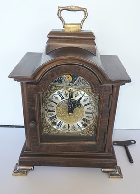 Vintage Warmink Wuba Moon Phase Chime Mantel Clock Working!!!! | eBay