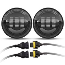 4.5 Inch LED Passing Lights Fog Auxiliary Spot Fits Electra Glide Road Black