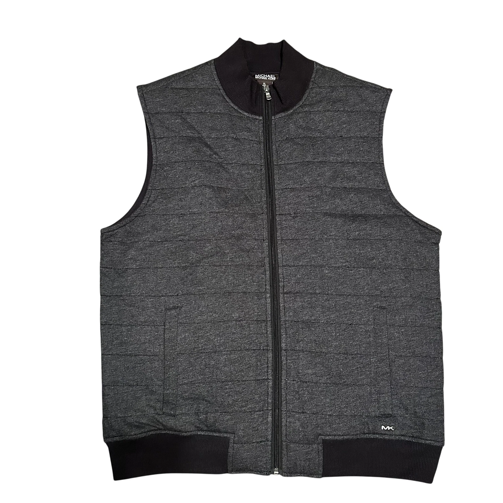 Michael Kors Vest Mens XL Gray Herringbone Quilted Full Zip Tweed Casual Fall
Opens in a new window