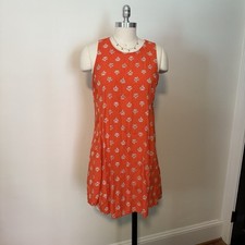 Old Navy Orange High Neck Swing Dress Medium
