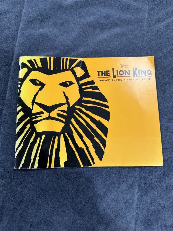 DISNEY PRESENTS The Lion King Broadway Musical Souvenir Program Brochure (2009)