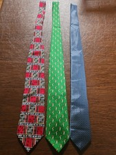 Mens 100 Silk Ties Three 3-4" Wide 57" Long. Assorted Brands And Colors.