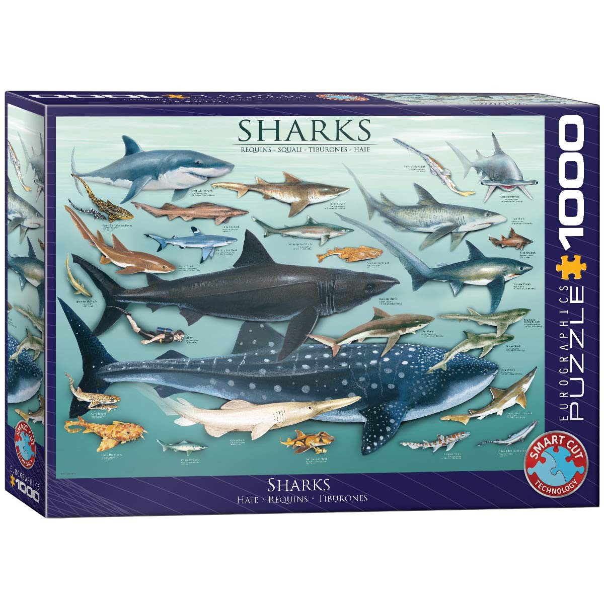 EuroGraphics Sharks Puzzle 1000 Pieces 7790₽