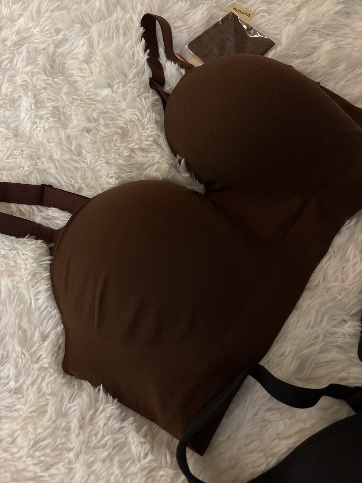 2 Lot SHAPERMINT Essentials Everyday Comfort Wireless Shaping Bra's. BLK/BRN 2XL thumbnail 4