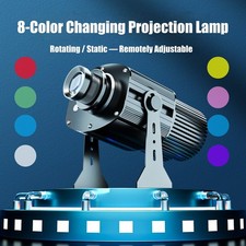 Waterproof 8-Color LED Logo Projector with Rotating Pattern for Signage Branding