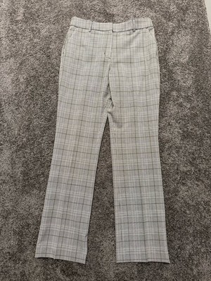 Express Women s Gray Brown Plaid Editor Pants Size 6 New Without Tags