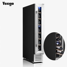 Yeego 7 Bottles Wine Cooler 40-65 F Wood Shelves Freestanding/Built-in Home Bar