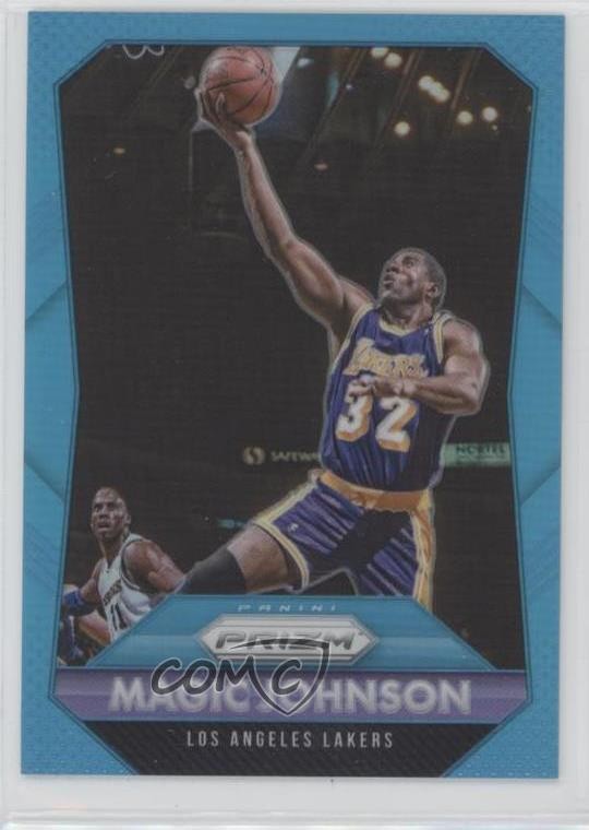 2015-16 Panini Prizm Light Blue Prizm /199 Magic Johnson #248 HOF