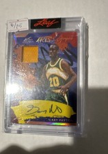 2023 Leaf Art of Sport - Arts and Graphs Gary Payton Orange Spectrum /25