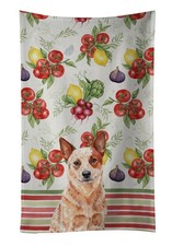 Caroline's Treasures Red Heeler Australian Cattle Dog Vegetables Kitchen Towel