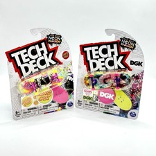 Tech Deck NEON INVASION ULTRA RARE DGK Logo Santa Cruz Hand Fingerboard Lot NEW