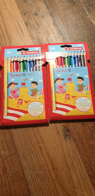 2 Packungen Buntstifte a 12 Buntstifte  von Stabilo Trio thick 12 , Neu