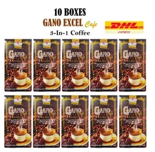 10 X Gano Excel Cafe 3 in 1 Coffee Ganoderma Reishi Halal (20 sachets) DHL SHIP