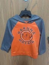 Disney Lion King Sweatshirt, Sz 4T Hakuna Matata Simba Disney Lightweight Hoodie