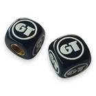 GT BMX - One color Dice Tire Valve Caps (Pair) - Black