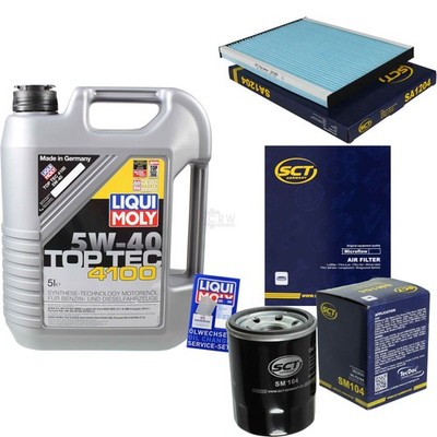 INSPEKTIONSKIT FILTER LIQUI MOLY ÖL 5L 5W-40 für Fiat Grande Punto 199_ 1.4 199