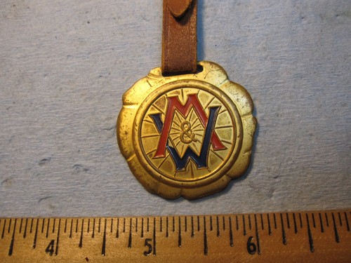 vintage Morgan & Wright Tires pocket watch fob member of the don't worry club