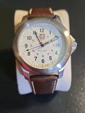 Luminox Men's H3 MBM Analog Display Swiss Made Leather Strap Wristwatch