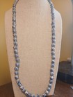 Antique Blue White Chinese Export Bead Necklace Knotted Barrel Clasp Art Deco? — photo 1