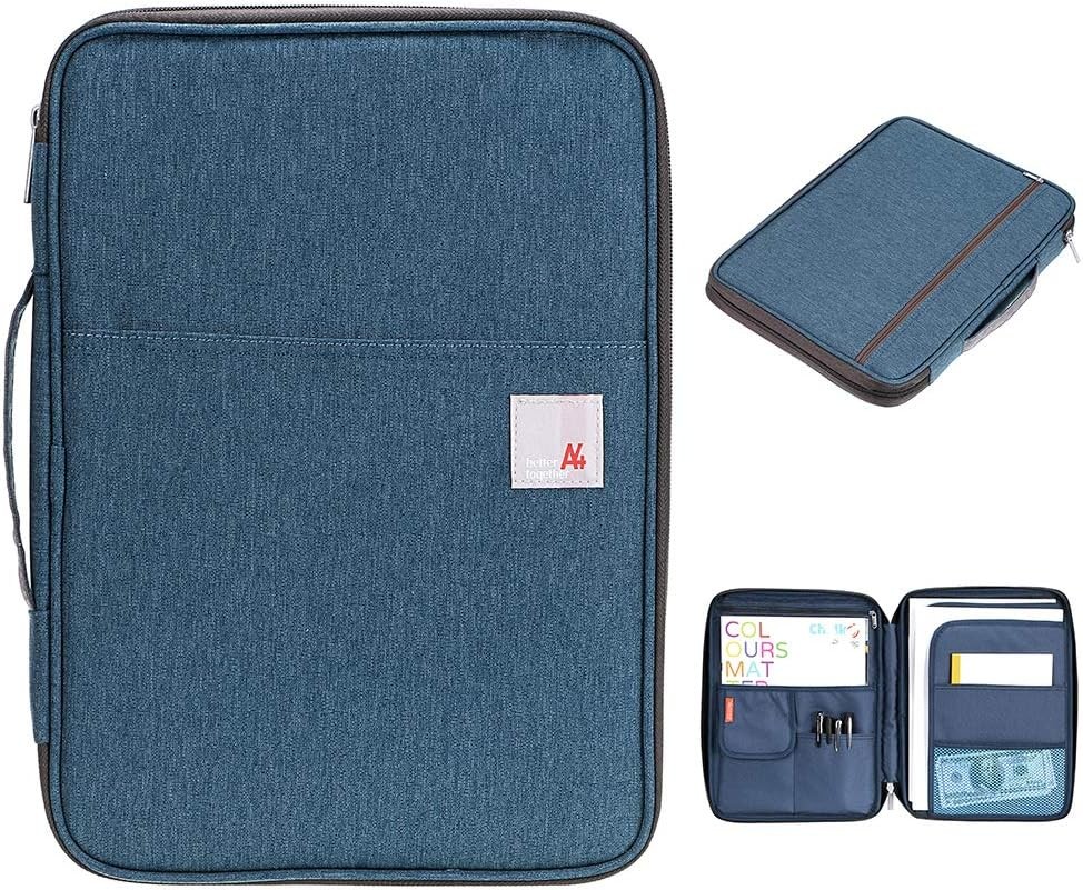 BSTKEY Multi-Functional A4 Document Bags Portfolio Organizer-Waterproof Travel