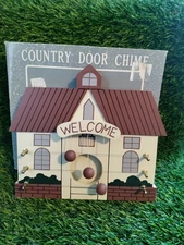 R.O.C Vintage Country Door Harp Chime Musical Wood Hanging