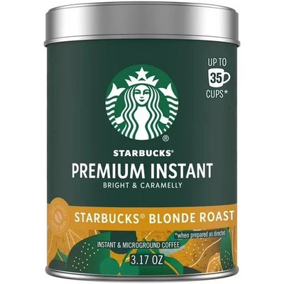 Premium Instant Coffee,  Blonde Roast Coffee, Arabica Beans, 3.17 Oz