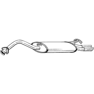 BOSAL Endschalldämpfer Schalldämpfer passend für Audi A6 100 278-147