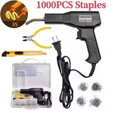 Plastic Welder Kit Soldering Hot Stapler Bumper Repair Welding Gun 1000 Staples.