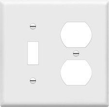 Combination Toggle Light Switch/Duplex Receptacle Outlet Wall Plate Cover,