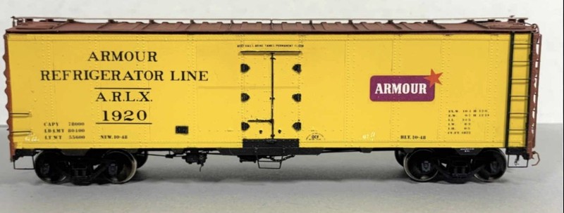 RARE HO Resin Yarmouth Armour ARLX 1-2000 Steel Meat Reefer Kit Like Sunshine