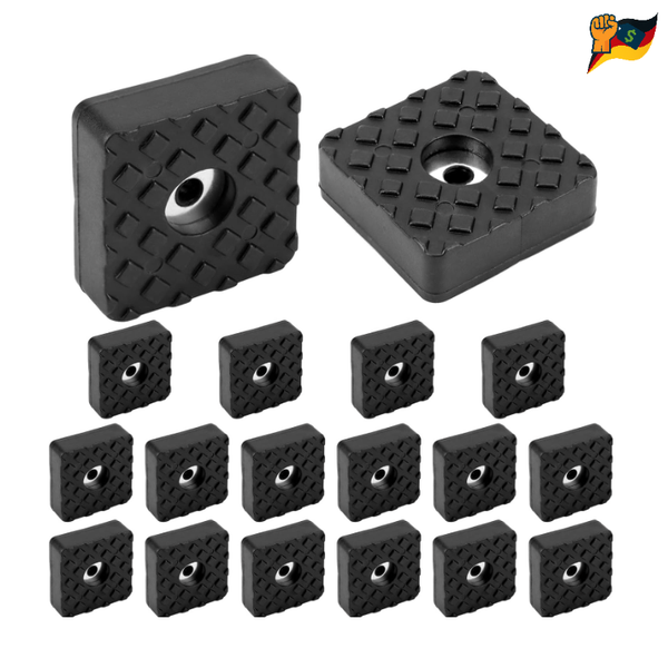GummifüßE MöBelfüßE 30X30 Mm Schraubbar Rutschfest Schwarz 18 StüCk 30X30X10 Mm-image
