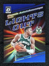 2023 Panini Donruss Optic Lights Out Blue Prizm 3/49 Giannis Antetokounmpo hs9