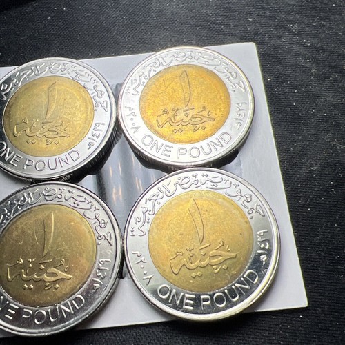 2008 Egypt 1 Pound King Tut Bi-metal (randomly Picked From 4 Pictured) X2112 - Picture 7 of 8