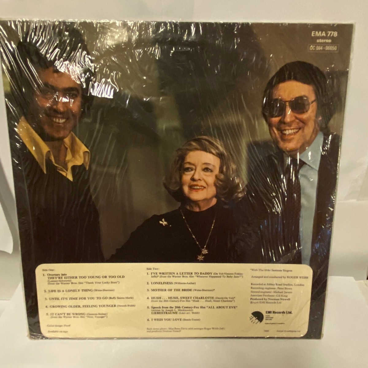 BETTE DAVIS Miss Bette Davis UK VINYL LP Gatefold RARE '76 Mostly  SEALED!