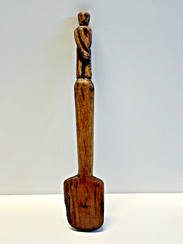 Antique Native American Indian Hand Carved Wooden Spoon; Late 19th Century