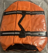 HAOCOO Dog Life Jacket Vest Saver Safety Swimsuit Preserver-Orange-Large