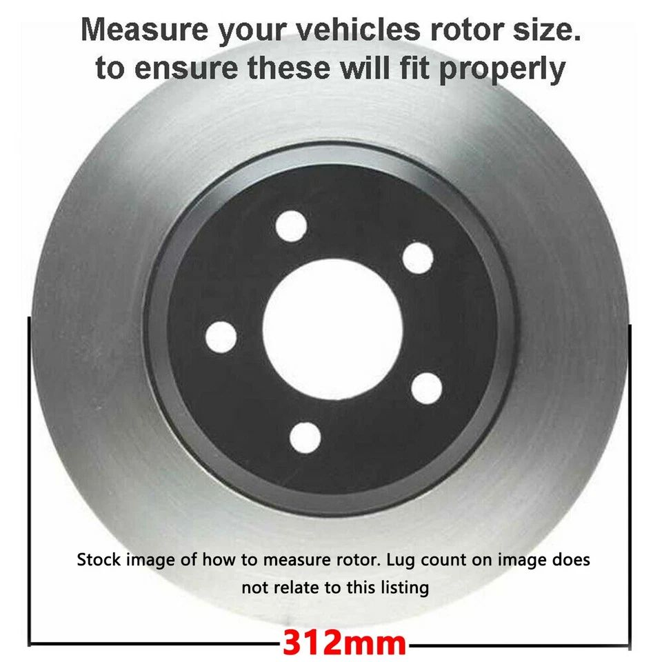Rotores de freno delanteros perforados de 12,28"" pastillas de cerámica para VW Jetta EOS GTI CC Audi A3 Foto 2 de 4