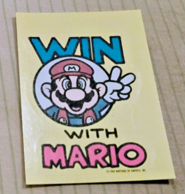 ☆j-win☆ 1989 Topps Nintendo Win With Mario Sticker Trading Card #18